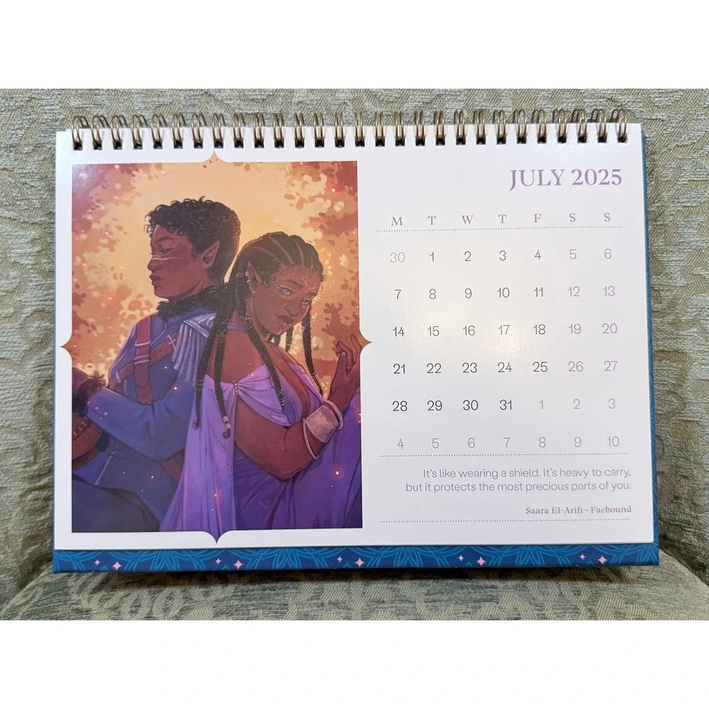 Illumicrate 2025 Calendar Polarts Fantasy Art Ride or Die Subscription Box Desk